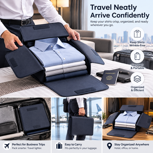 zyqvurel™ Fold-Over Travel Shirt Organizer