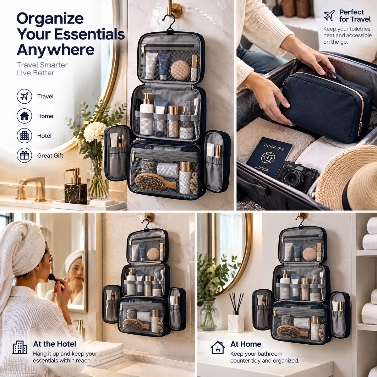 zyqvurel™ Hanging Travel Toiletry Organizer