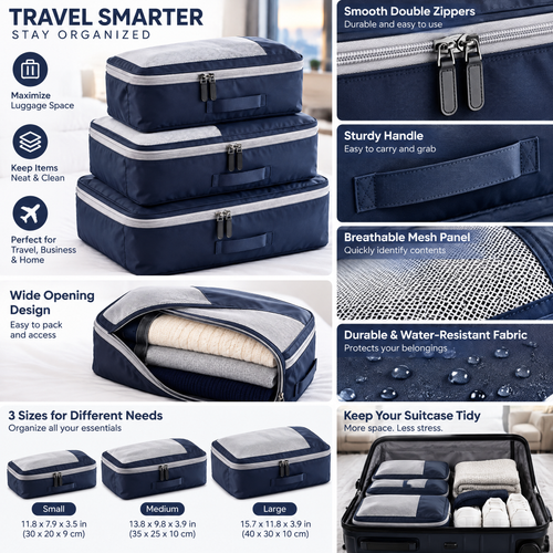 zyqvurel™ Four-Piece Mesh-Top Clothing Cube Set