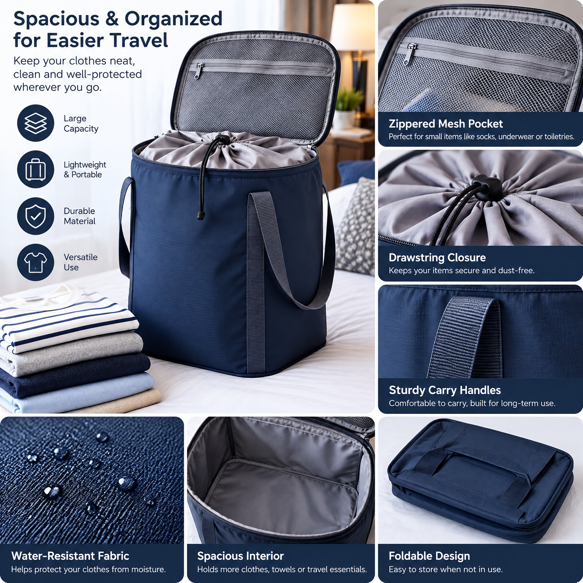 zyqvurel™ Travel Laundry and Clothing Separator Bag