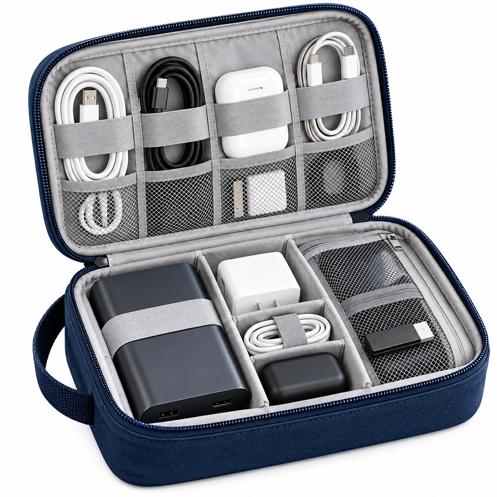 zyqvurel™ Travel Tech Cable and Charger Organizer